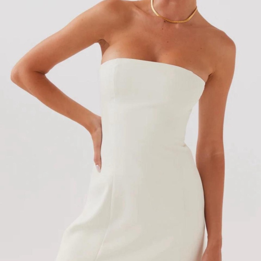 White Strapless Dress